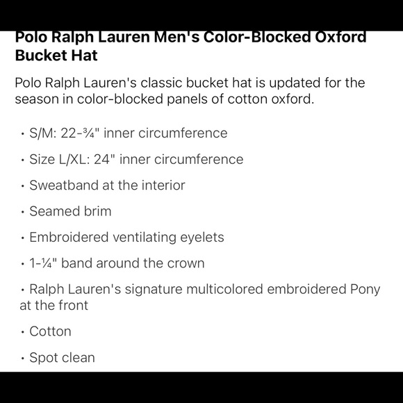 Mens Polo Color block Oxford Bucket Hat - Picture 4 of 7